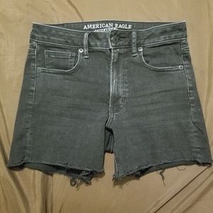 American Eagle black denim shorts